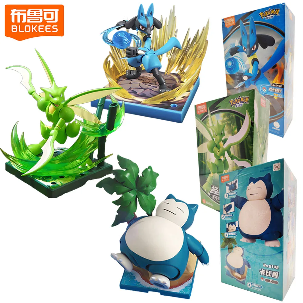 

Оригинальные фигурки BLOKEES Pokemon Classic Edition L, Чаризард Снорлакс Гренinja Scyther, персонажи аниме, игрушки, праздничные подарки