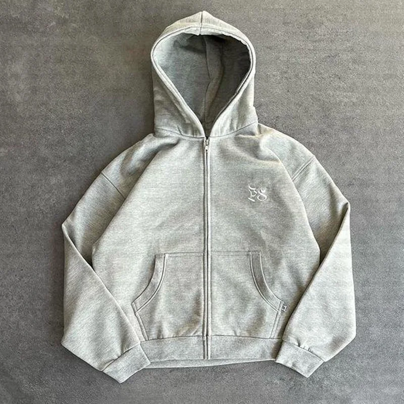 Hooded Casual Warm Pants Set Street Retro Embroidery Sportswear Hoodie High Street Autumn Winter Man Ladies Sweatsuits