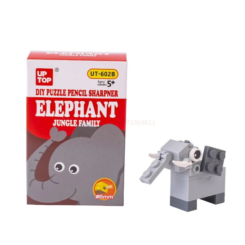 Creative Cartoon Puzzle Novelty Diy Building Block Toy Student Learning Supplies Stationery Building Block Pencil Sharpener Gife