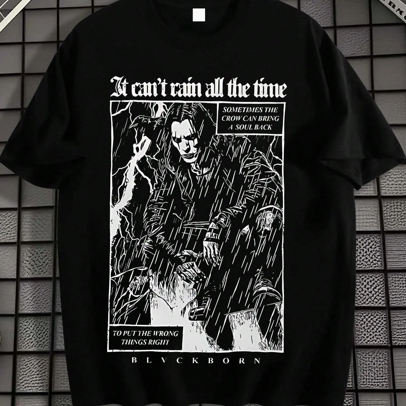 Camiseta de Hombre con Diseño de Cuervo, Estilo Vintage y Urbano, para Vestimenta Casual, Manga Corta, Apta para Todas las Temporadas