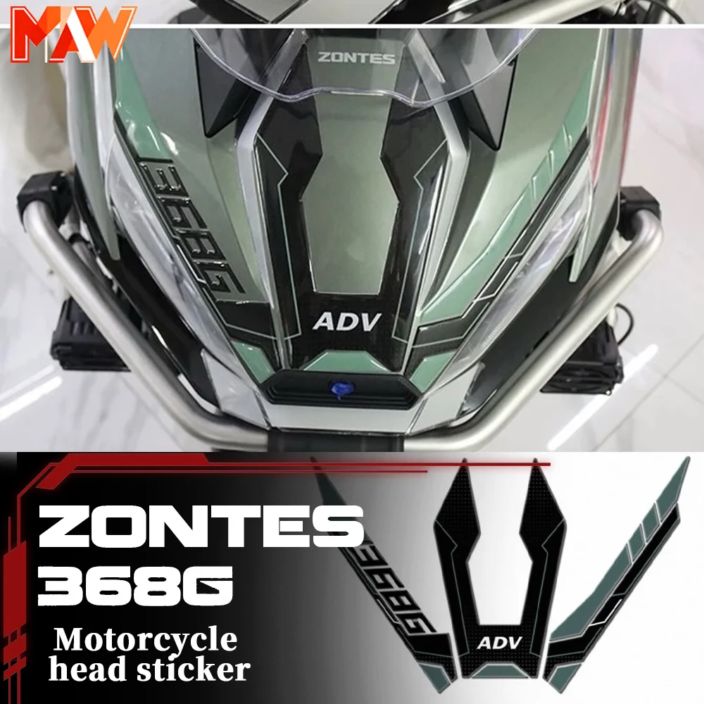 Motorcycle epoxy stickers, 3D front decals, waterproof and scratch-resistant. For ZONTES 368G
