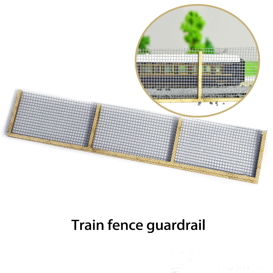 HO Scale 1:87 Railroad Railing Train Fence Guardrail Building Scenery Sand Table Train Diorama Layout Kit 1Pcs