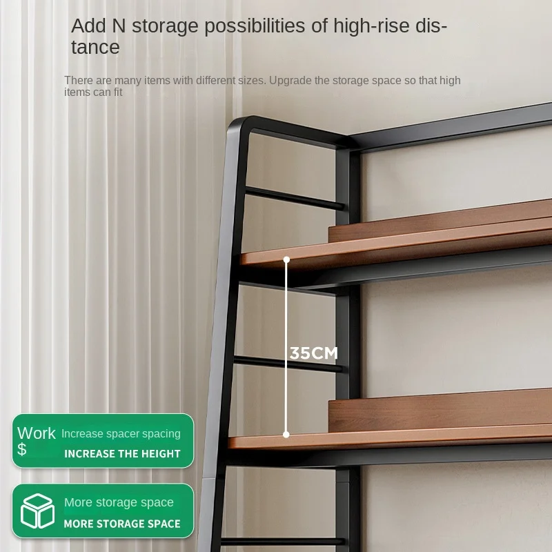 simple storage rack, multi-layer storage rack, display rack, living room bookshelf, household bedroom,