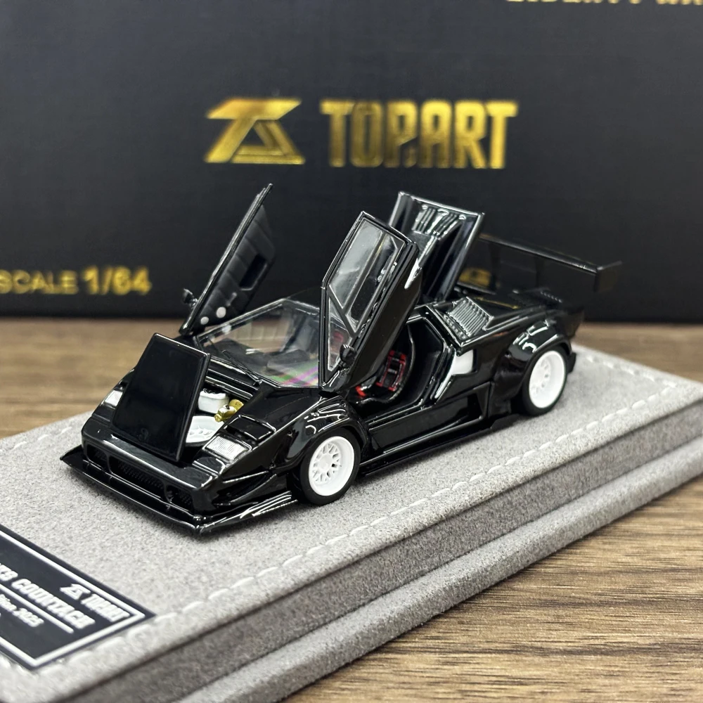 

TopArt 1:64 Malaysia LBWK Countach Pearl Black Diecast Model Car In 2025
