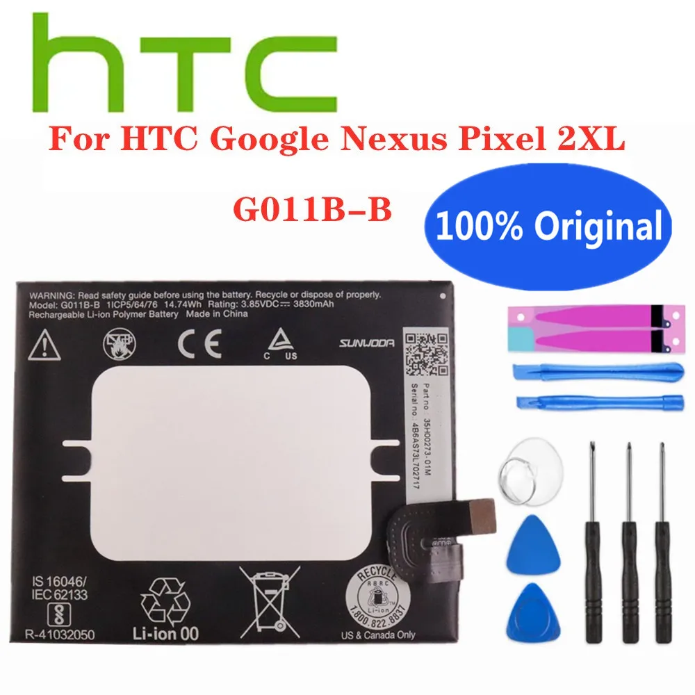 

In Stock New 100% Original G011B-B Battery For HTC Google Nexus Pixel 2 XL Pixel2 XL Pixel 2XL G011B B Phone Batteries 3830mAh