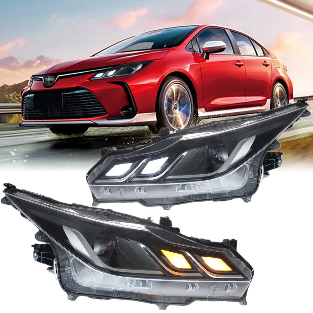 

2pc LED Headlights For Toyota Corolla 2019 2020 2021 Modified Car Styling Front Lamps Assembly Accessories