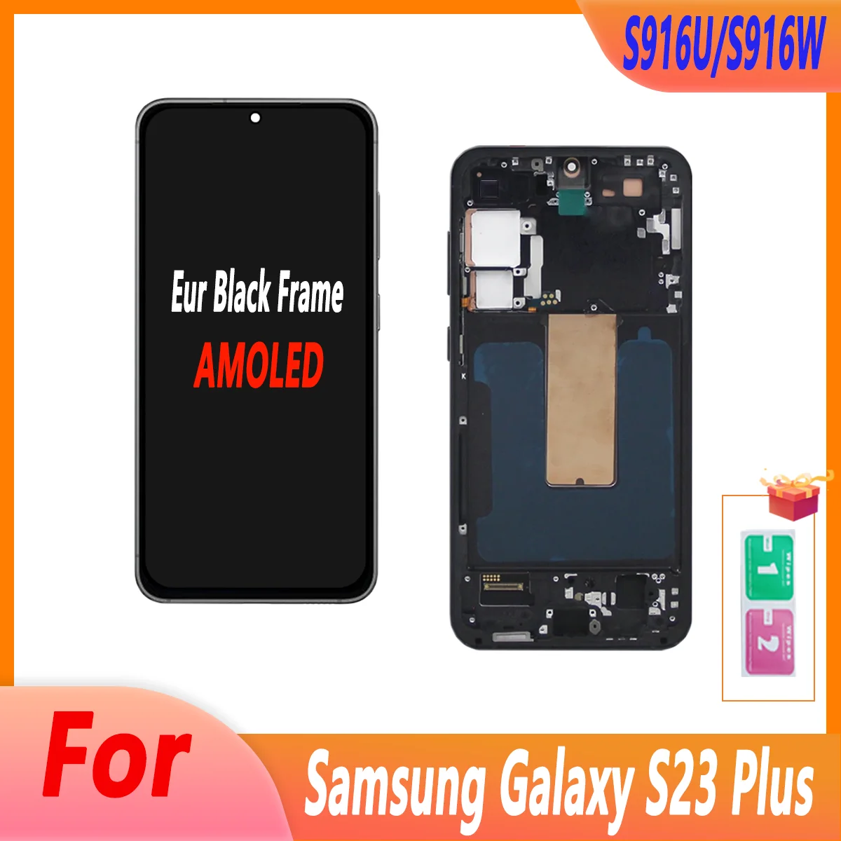 

AAA Quality For Samsung Galaxy S23 Plus LCD Touch Screen Digitizer Assembly For S23+ S916U/S916B Replace Parts