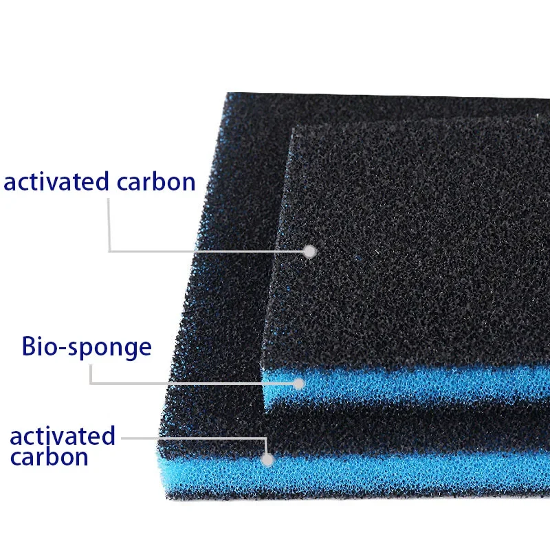 Activated Carbon Filter Media Aquarium Bio-Sponge Cotton High-density Water Purification Fish Tank Sponge Aquarium Accessories