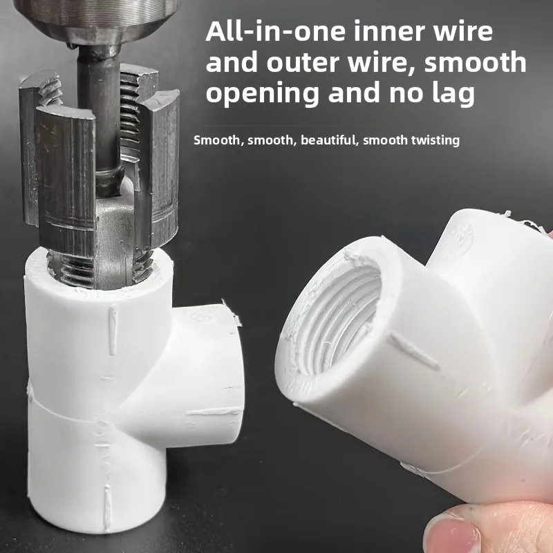 

DN15 DN20 Pipe Threading Tool Hex Shank Die Internal External Threads 1/2'' & 3/4'' Water Pipes PPR PVC MPP Detachable
