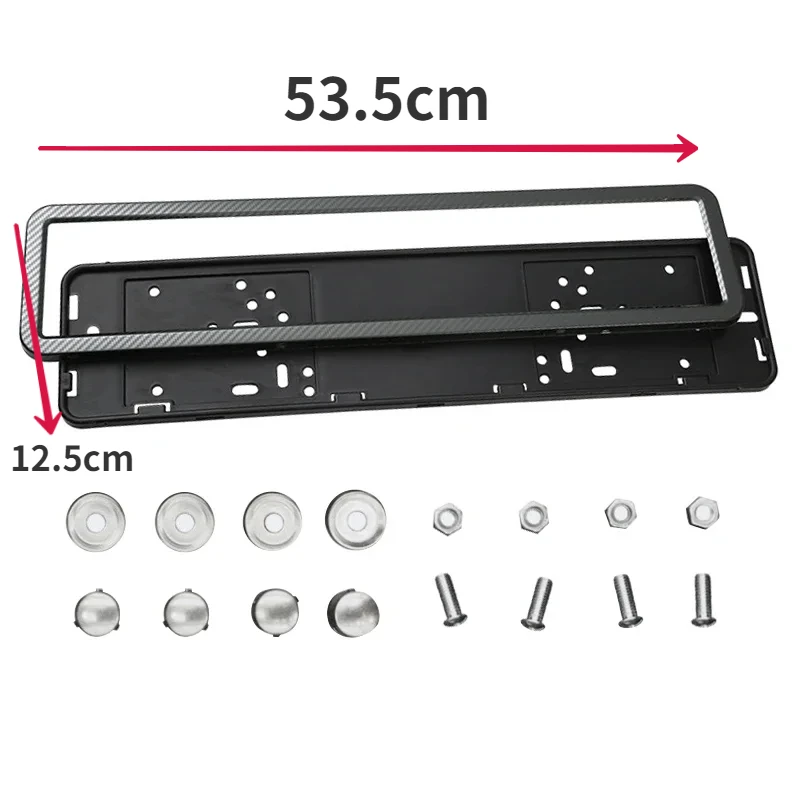 European License Plate Frame Front And Rear License Plate Frame Stainless Steel Carbon Fiber License Plate Frame Universal