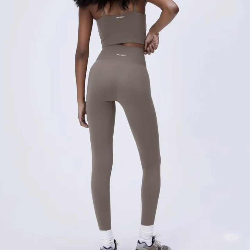 Adanola Women's Fitness Yoga Pants Tight Sports Bottoms Quick Dry High Waist Tummy Control Butt Lifting Long Trousers