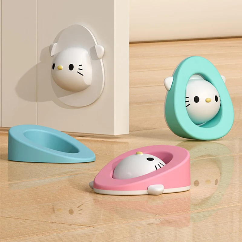 Adorable Door Stopper Cartoon Shape Non-slip Super Soft Wear Resistant Reusable Decorative Door Stop Room Decoration