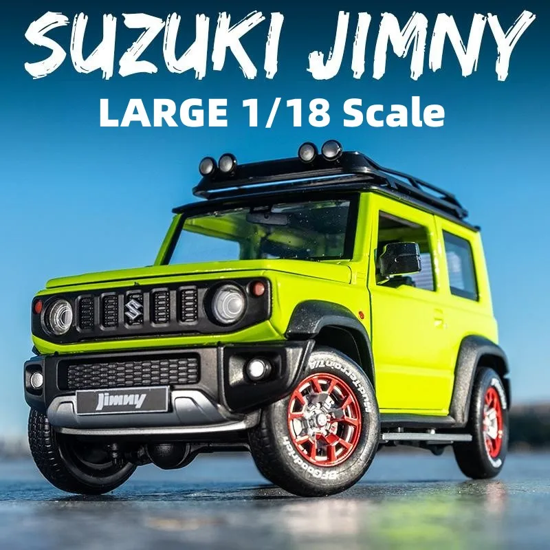 1/18 Suzuki Jimny SUV Toy Car Model CCA Diecast Toy Vehicle Miniature Sound & Light Doors Openable Collection Gift For Boy Kid