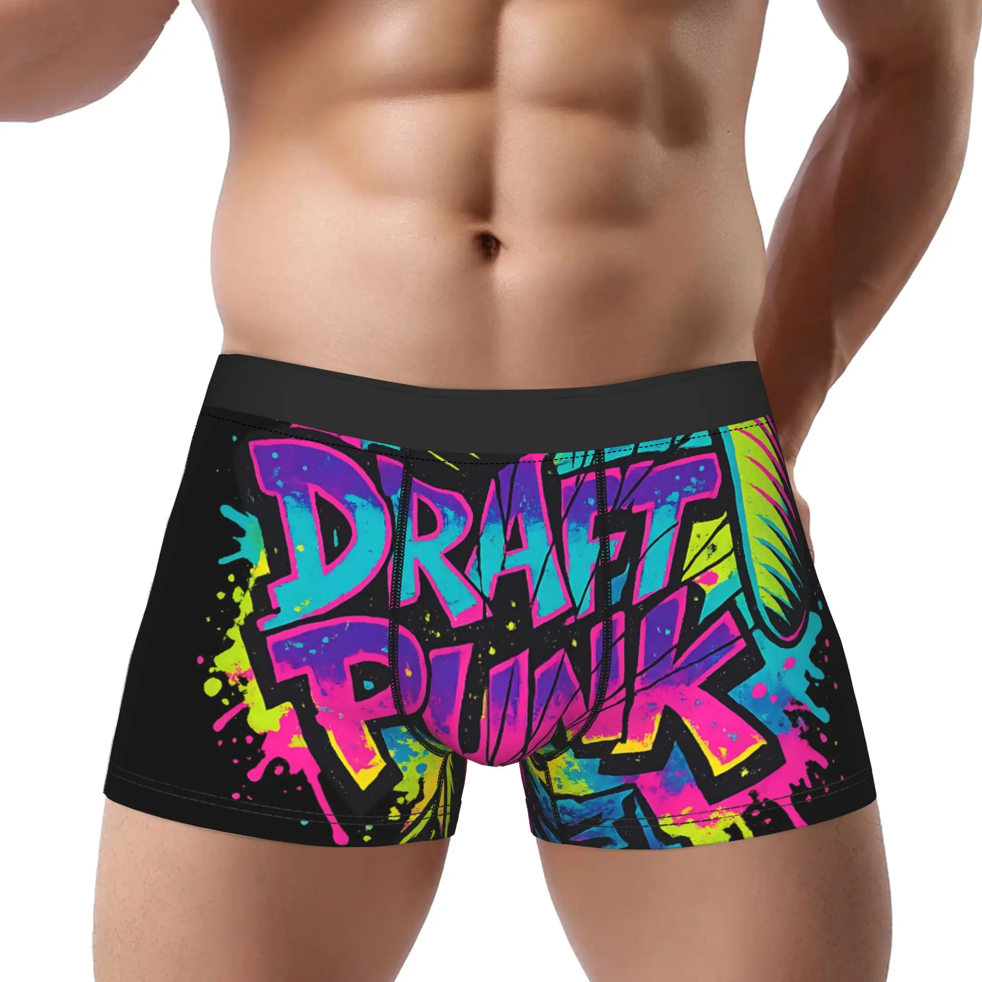 

Graffiti BRUH LOGO boxers PUCK MUSIC adults 18 plus Underpants Homme Panties Men's Underwear Print Shorts Boxer Briefs