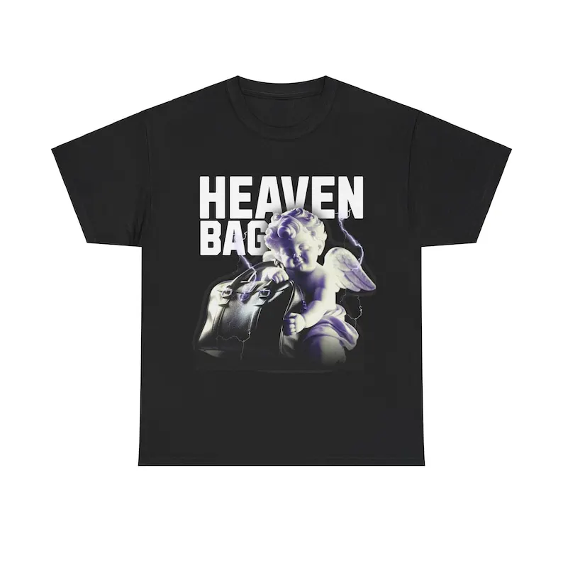 

Heaven Bag T-Shirt. Inspirational Heaven Tee, Peaceful Graphic T-Shirt