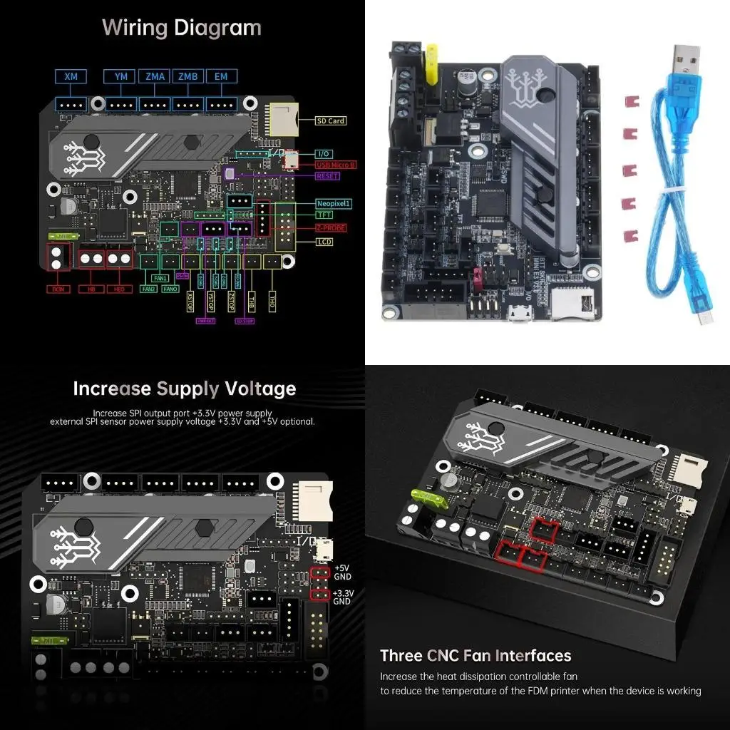 

R53C BigTreetech-E3 v3.0 Материнская плата TMC2209 PRINTER для Ender 3/5