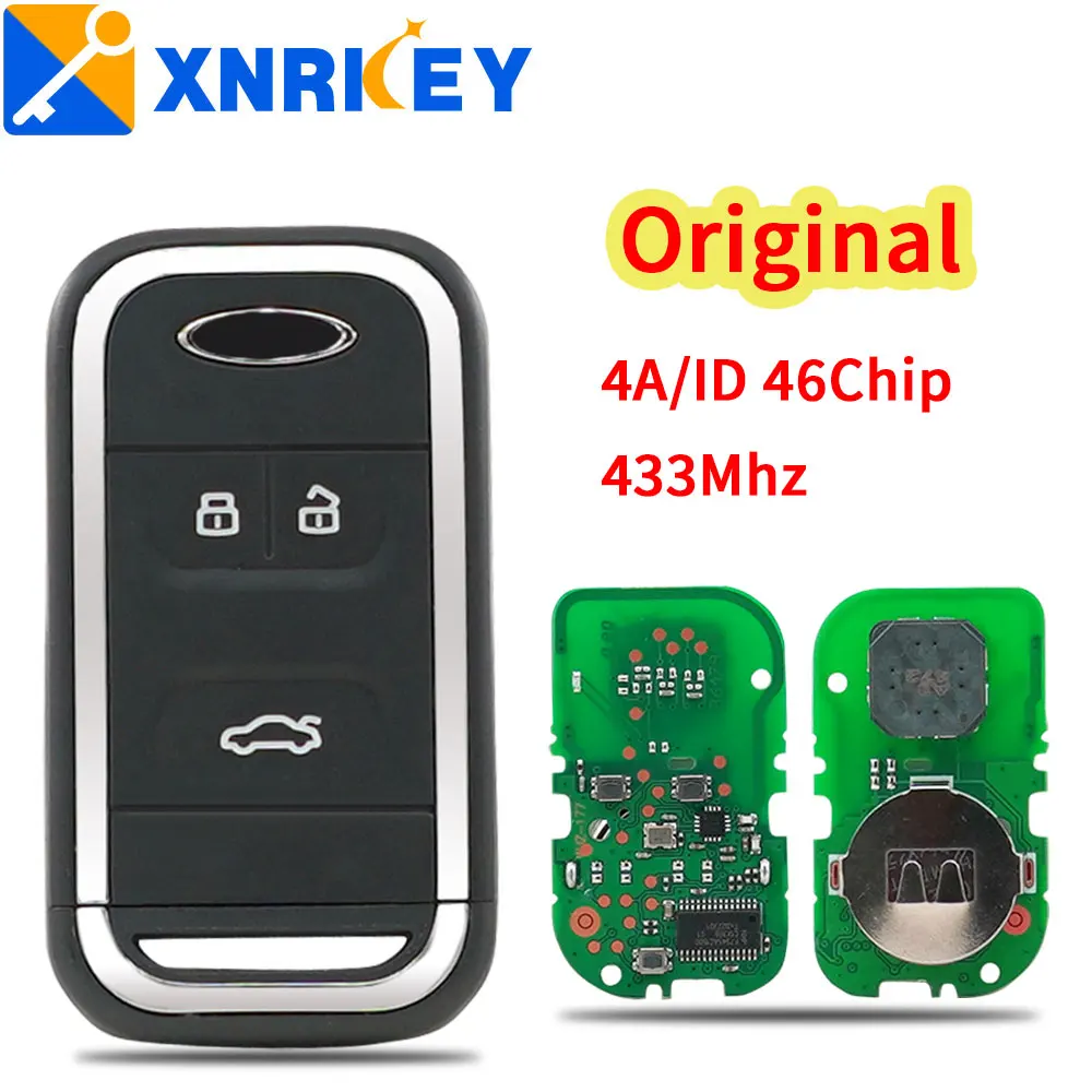 XMRKEY 3 Button Smart Remote Key 434Mhz ID46/4A Chip for New Chery Tiggo 5 Tiggo 7 Tiggo 8 Arrizo 5 6 7 Remote Key