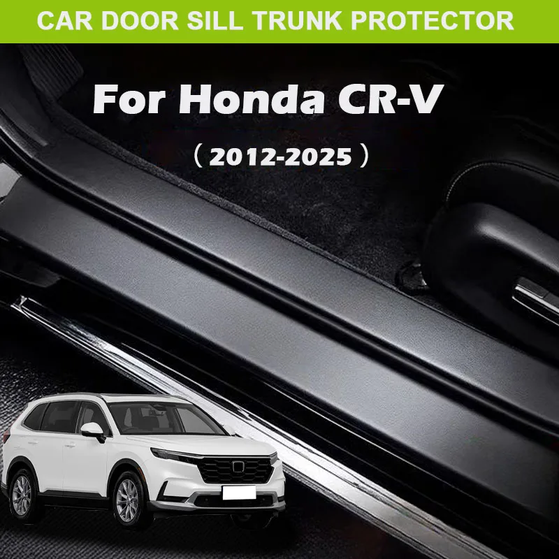 

For Honda CR-V CRV 2012-2025 Car Door Sill Scuff Stickers Trunk Panel Guards Protector Trim Anti-scratch Exterior Parts Decor