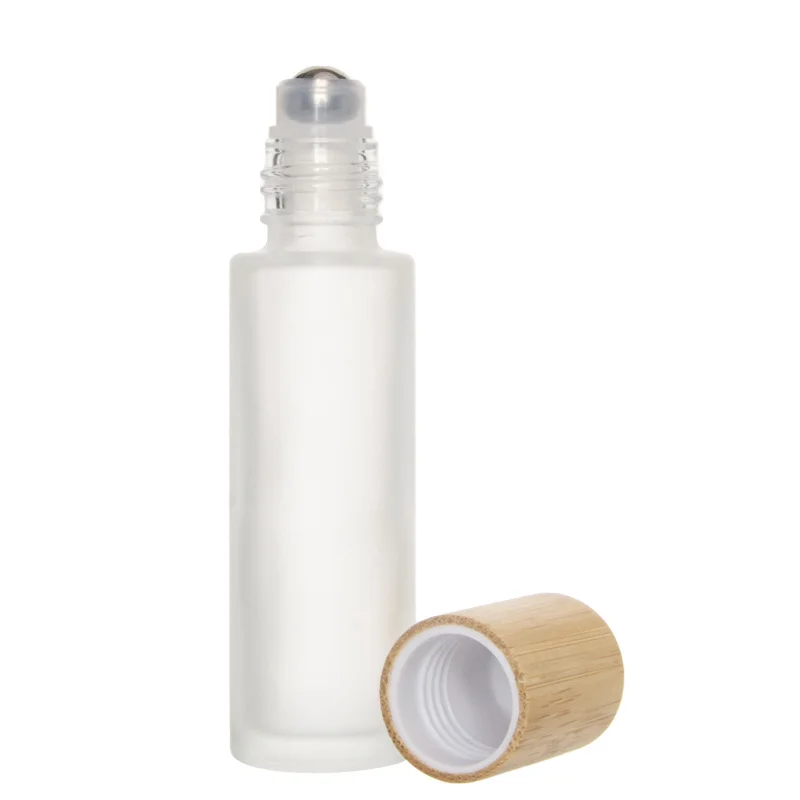 5 مللي 10 مللي 15 مللي غطاء من الخيزران الطبيعي متجمد الزجاج لفة على زجاجة تدليك كريم عين زجاجة دوارة عينة عطر زجاجة محمولة #1