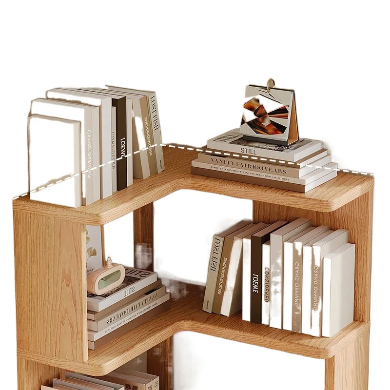 

Интернет-знаменитости, полки из цельного дерева, напольный уголок, бытовой угловой книжный шкаф для гостиной, многослойное угловое хранилище