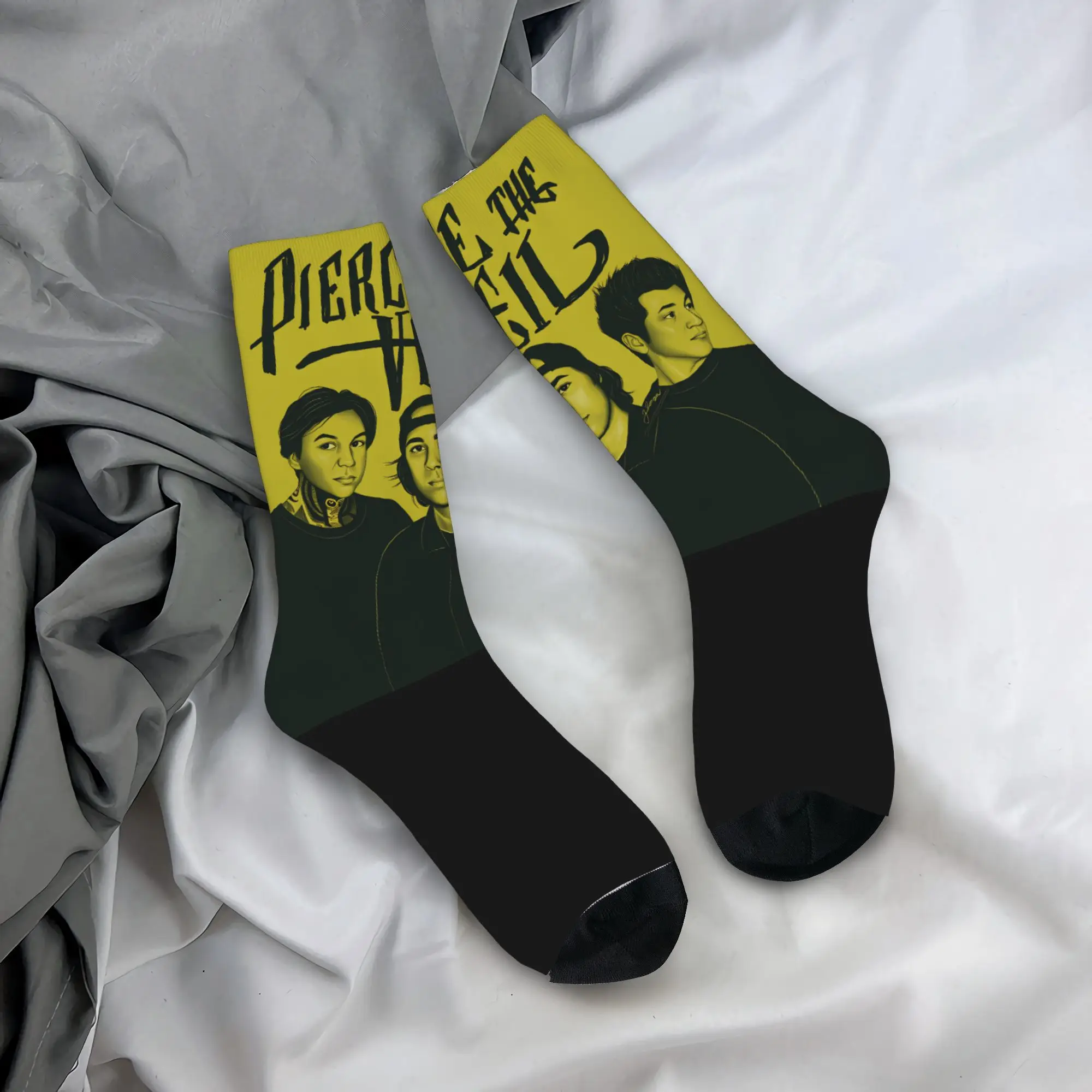 

Pierce the Veils Rock Music Stockings Funny Socks Men High Quality Socks Autumn Skateboard Design Anti Sweat Socks Gift