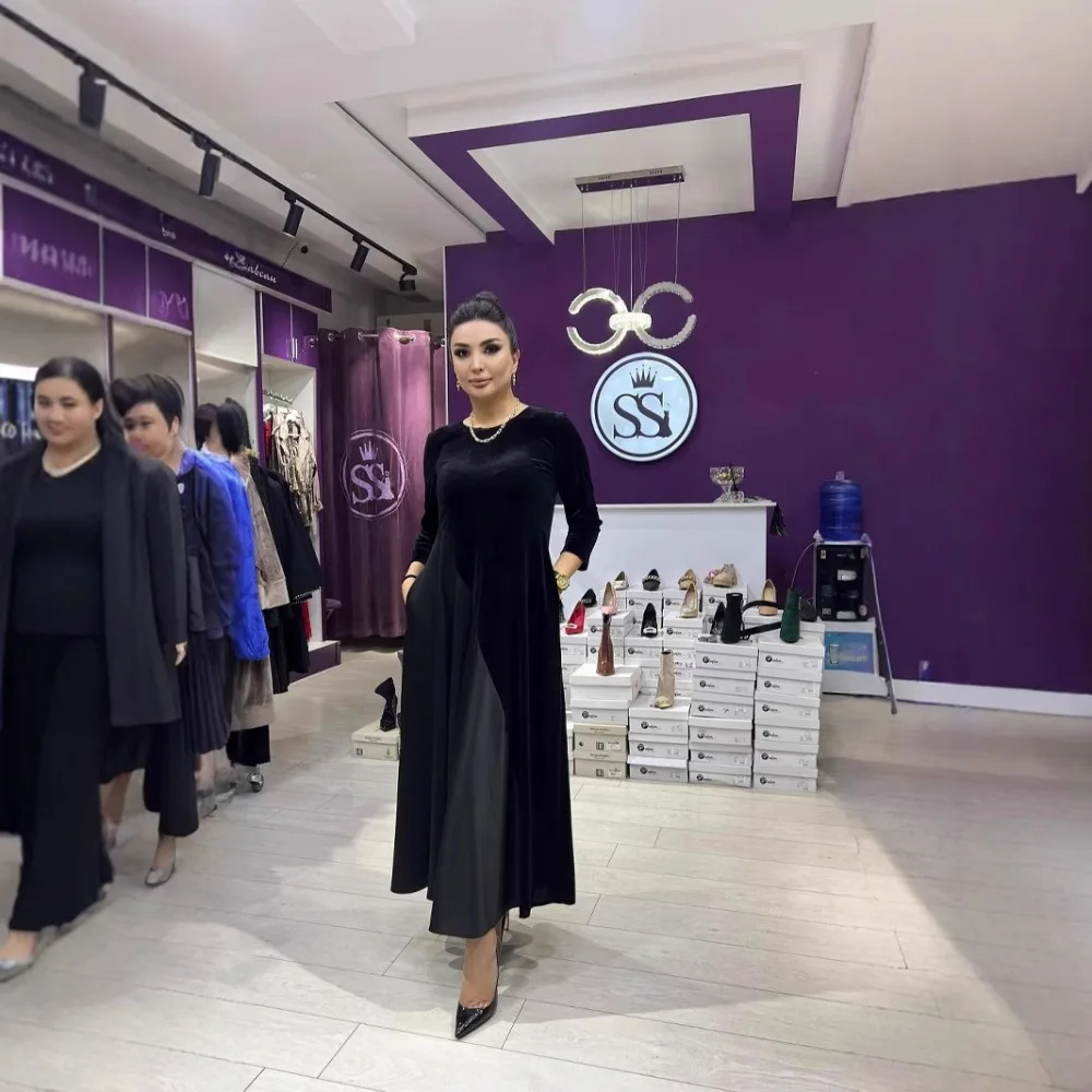 Maxi Vestito Abaya Donne Abiti Modesti Ramadan Eid Abaya Musulmano Marocco Caftano Dubai Islam Arabo Abito Lungo Jalabiya Abiti