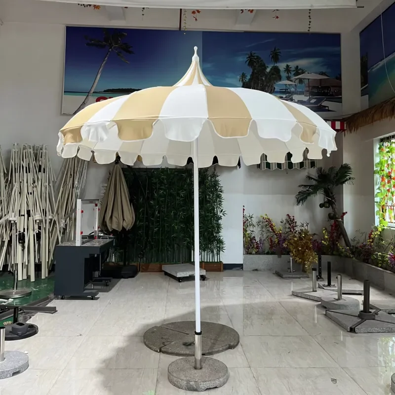 

Modern 2.5m Fiberglass Umbrella Foldable Manual Control Beach Patio Gym Courtyard Hotels Parks