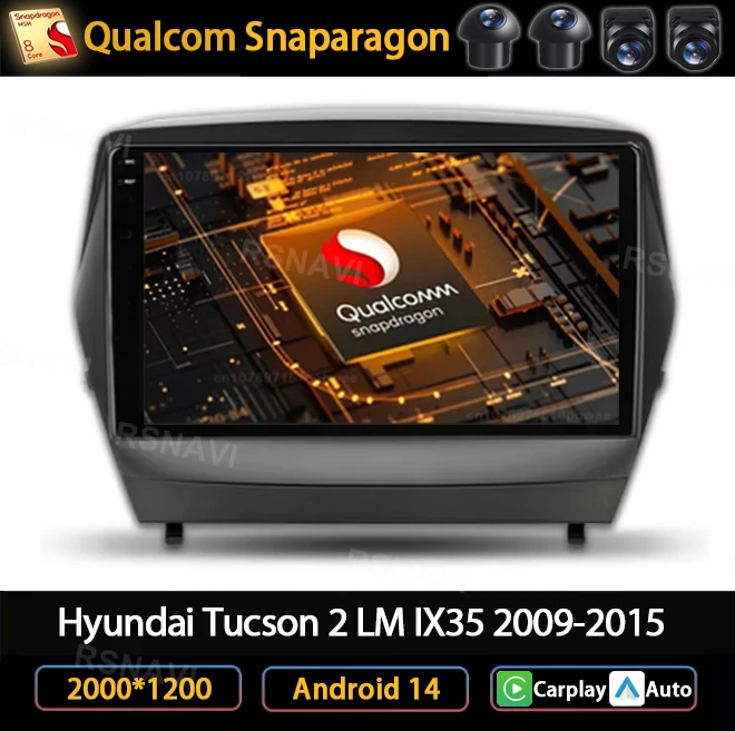 

Автомобильный радиоприемник Andoird 14 для Hyundai Tucson 2 LM IX35 2009-2015 DSP Viedo Player BT Мультимедиа Стерео GPS 5G WIFI 2DIN DVD АВТО