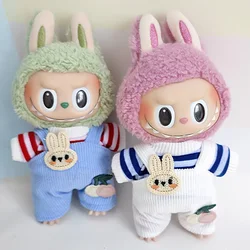 Geeignet für 17cm Labubu Puppe Kleidung Mode Kleidung Hoodies Puppe Kleidung Farbe Match Hoodies Puppen Zubehör niedliche Dekoration