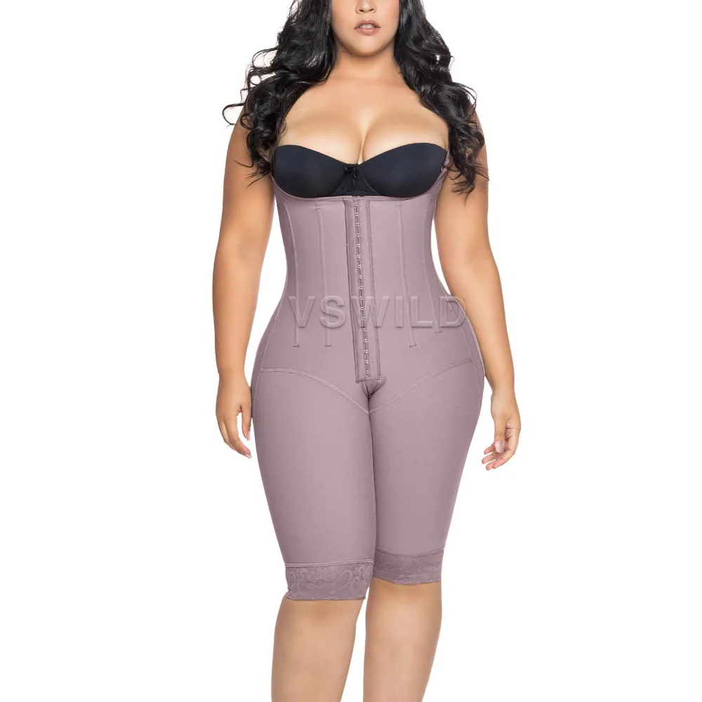 

Women's Corset Knee Length Underbust Body Shaper Fajas For Postpartum Girdle Waist Trainer Sexy Lingerie