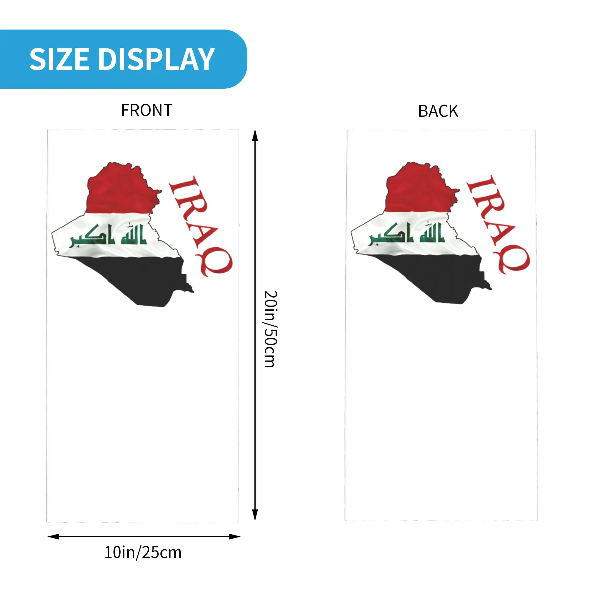 Iraq Flag Map  Love Iraq Balaclava  Outdoor Sports Face Cover Mask Male y2k Funny Windproof Bicycle Mask Soft Warm Scarf Bandana view 4