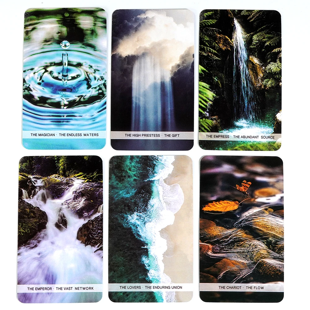 78pcs Cards The Flow Tarot The Tarot Of The Water Element Deck Based Entirely In All Forms Of The Water Element Travel Version