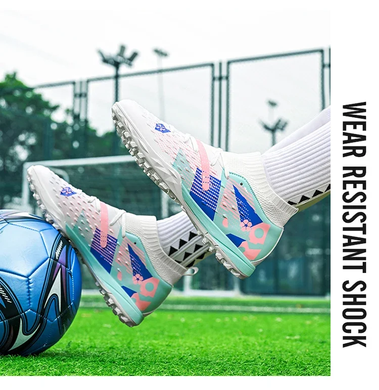 Neue Männer Fußball Schuhe Hochwertige Outdoor Hohe Knöchel Ultraleicht Indoor Fußball Stiefel Nicht-Slip Sport Schuhe Futsal Nicht-Slip – Detail 15