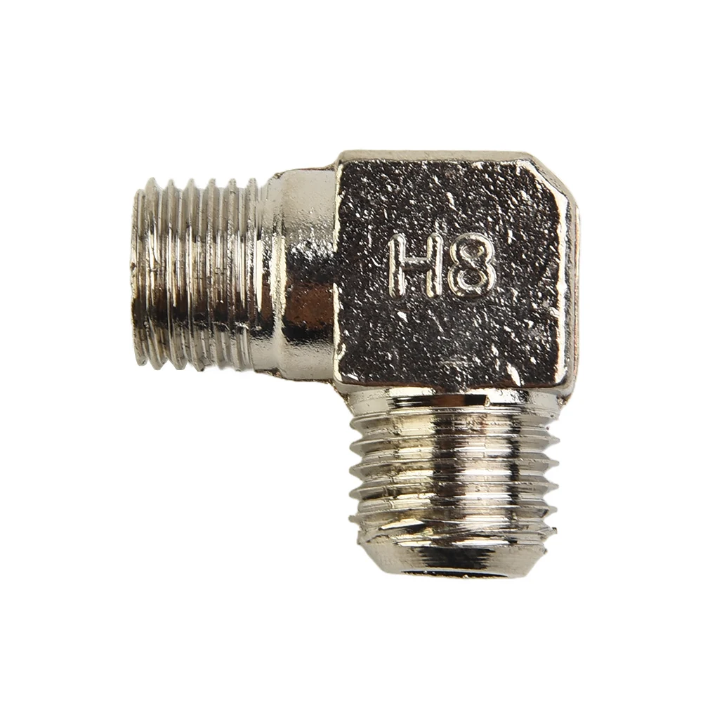 1 ชิ้นยี่ห้อใหม่ Air Compressor ข้อศอกน้ํามันฟรีอะแดปเตอร์มุมขวาข้อศอกสําหรับ Air ปั๊มวัสดุคุณภาพสูงปั๊ม Unloader วาล์ว