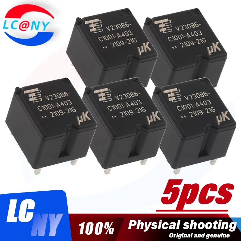 5PCS Original New Relay V23086-C1001-A403 V23086C1001A403 12VDC DC12V 30A 5PIN 12V Automotive relay V23086-C1001-A403