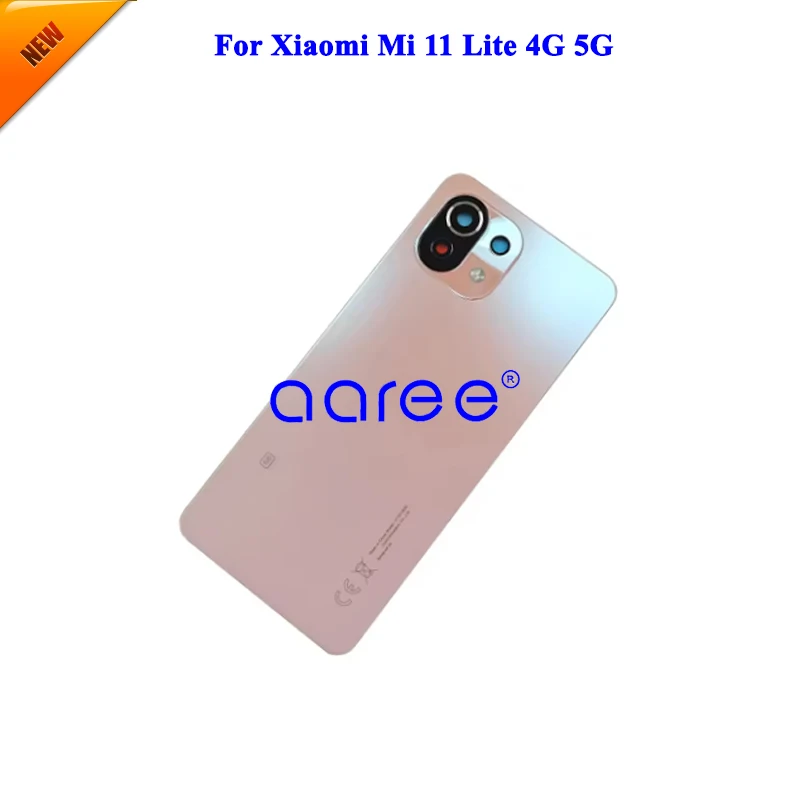 Grade AAA Back Cover Housing With Camera lens For Xiaomi Mi 11 Lite 4G  5G Back Housing Back Cover Door with Adhesive image 5
