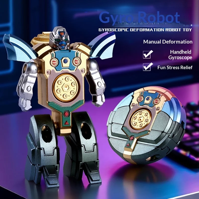 

Универсальный деформируемый робот-спиннер: металлическая ручная гироскопическая игрушка с ручной трансформацией, бесшумным плавным вращением и подшипниками, для снятия стресса, для детей