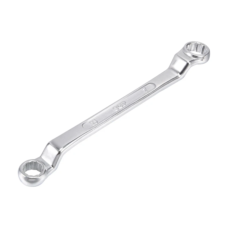 1pc 5.5mm-27mm Metric 12 Point Offset Ring Spanner Double Box End Dual Head Wrench Chrome Plated Cr-V Workshop Tool Hand Tools