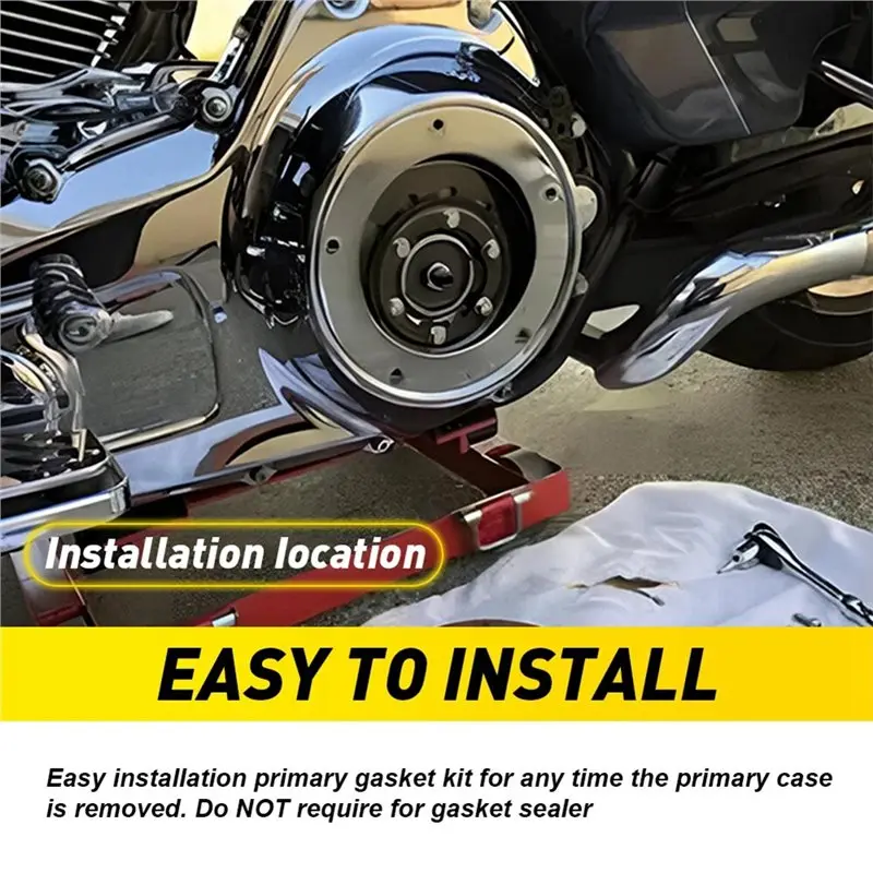A64P-For Twin Cam Bagger Touring 1999-2006 Primary Gasket Kit Set W/Seals 34901-94, 34901-94A, 34901-94B, 34901-94C
