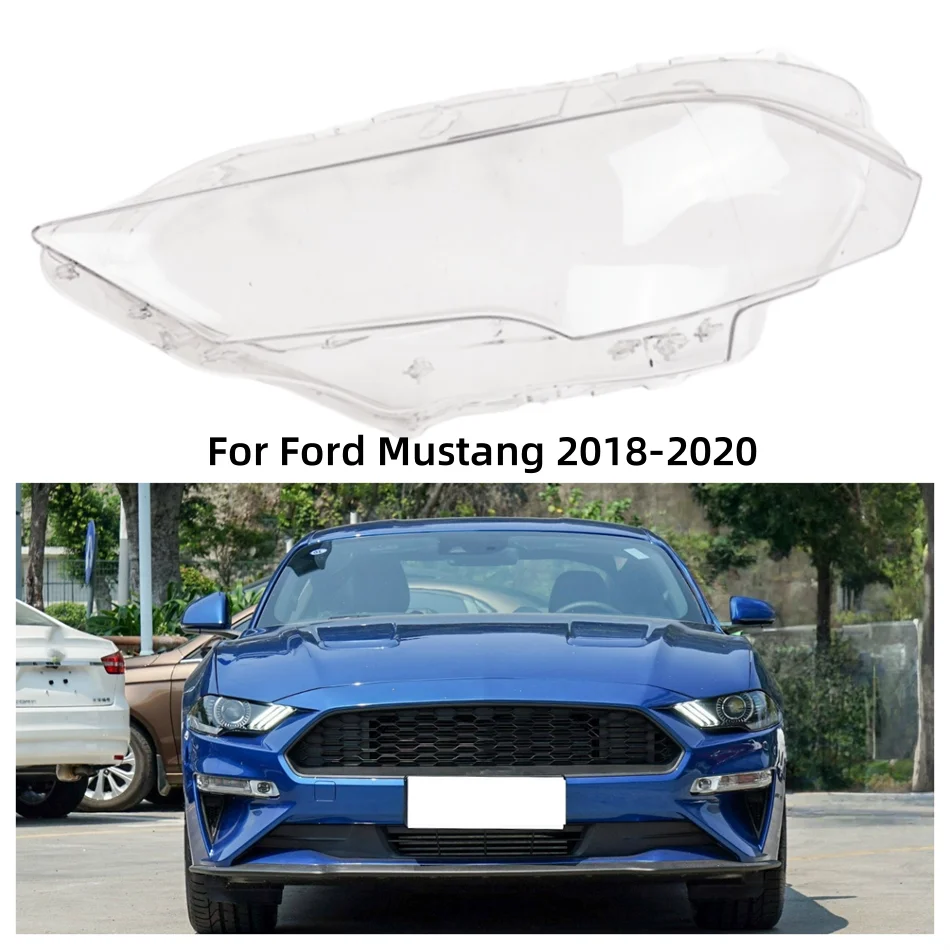 

For Ford Mustang 2018 2019 2020 Car Products Lights Cover Headlight Shell Lens Car Front Headlight Lens Cover Lights Shell