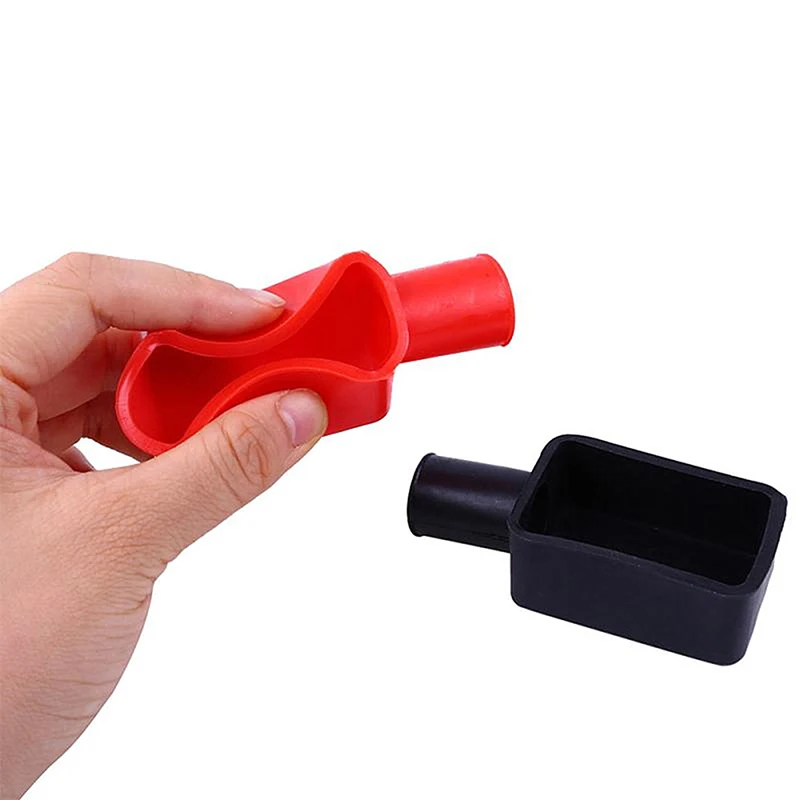 

2 Pcs BLack+Red Universal Car Battery Terminal Cap Negative Positive Terminal Covers Protector Replacement Batteries Car