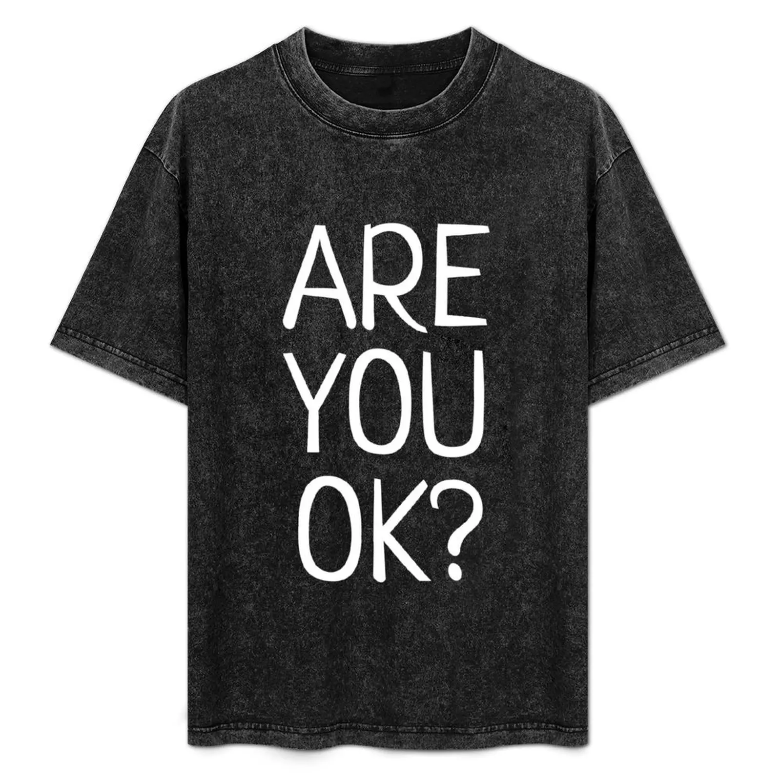 

ARE YOU OK T-Shirt Big Size Short Sleeve Tee for Men