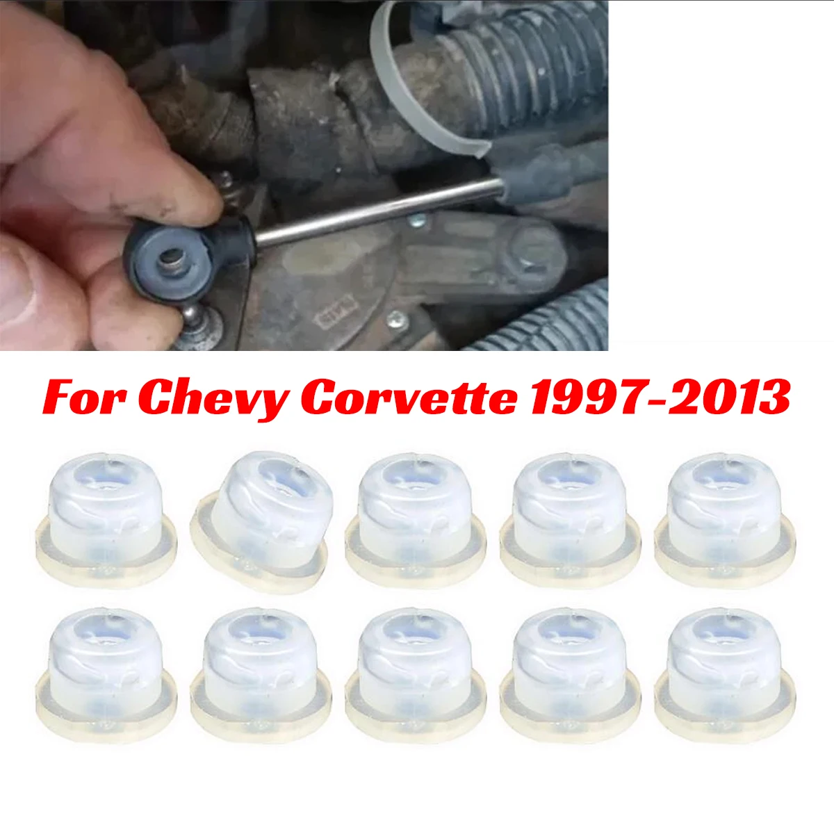 

10PCS For Chevy Corvette Gearbox Linkage Cable Bushing Repair kit AT Pull Head Gear Shifter Lever Both Ends 1997 2005 2008-2013
