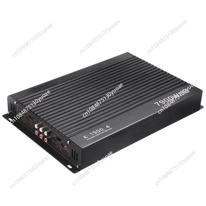 New car audio amplifier, high-power aluminum alloy sound system, 12V in car four channel amplifier, 4-channel