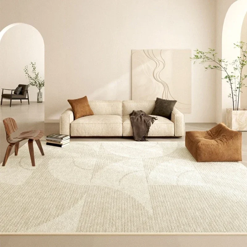 Beige Living Room Large Area Carpets Lines Bedroom Carpet Geometric Pattern Home Decoration Rugs Abstract Striped Minimalist Rug