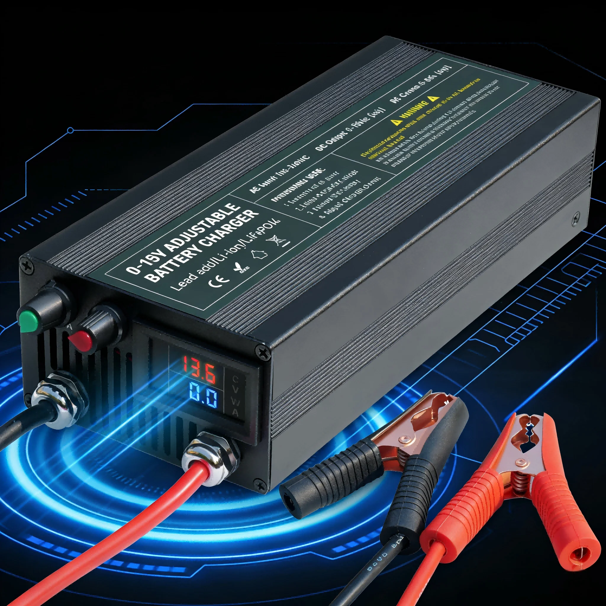 84V 20A Smart Charger - 60A Adjustable Battery Charger (0-15V) -