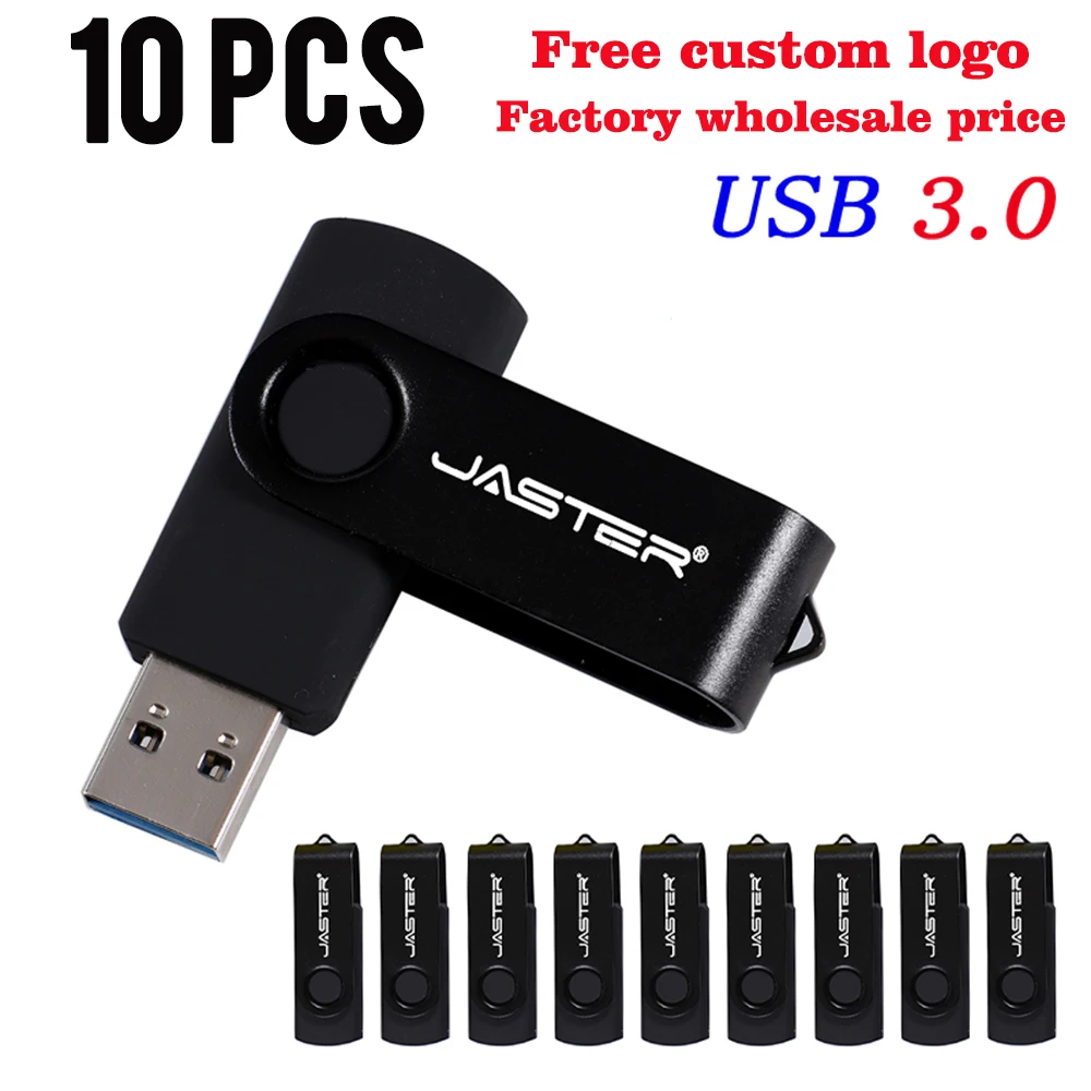 

10PCS USB3.0 Free Custom Logo USB 3.0 Flash Drive 128GB Business Gift Pen Drive 64GB High Speed Memory Stick 32GB U Disk 16GB 8G