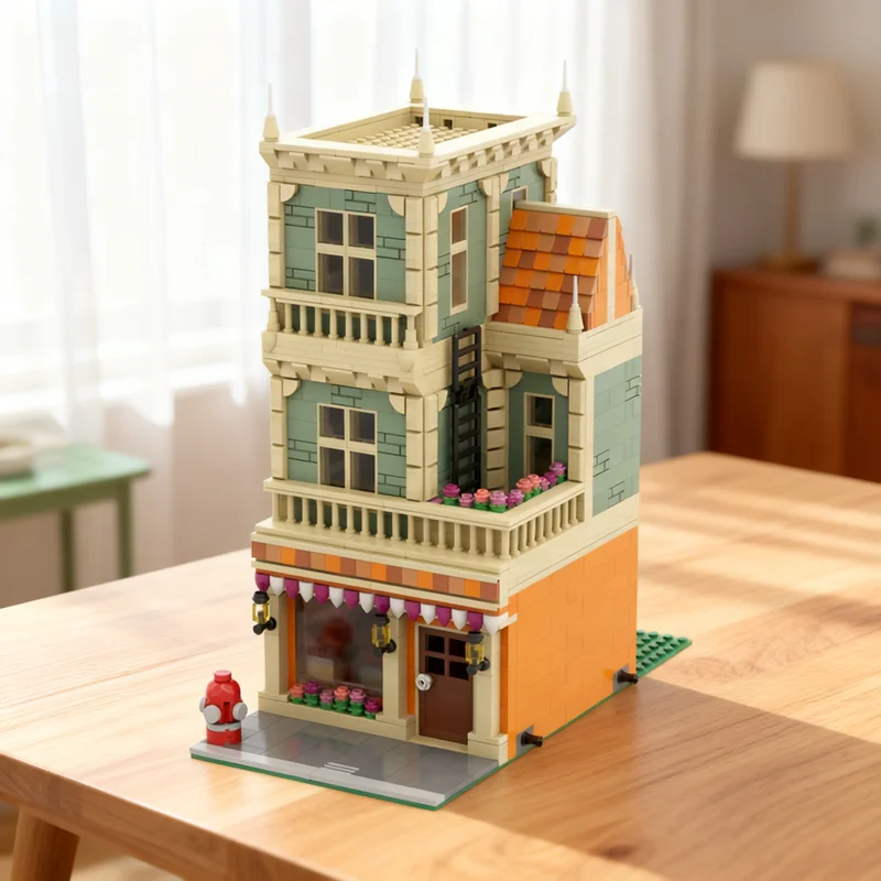 

Набор строительных блоков MOC «Модульная пекарня» (1560 деталей) – креативный подарок, конструктор для взрослых и детей, декор для дома и офиса