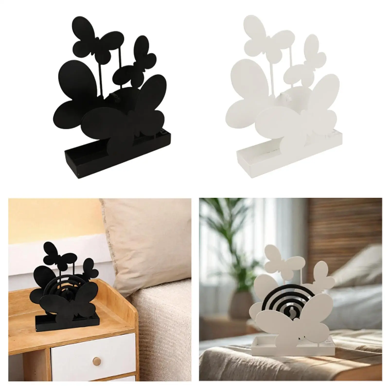 โลหะขดลวดธูป Rack พกพา & Store กันสนิมธูป Burner สําหรับห้องนั่งเล่นทุกวันตกแต่งตารางห้องนอนสวน
