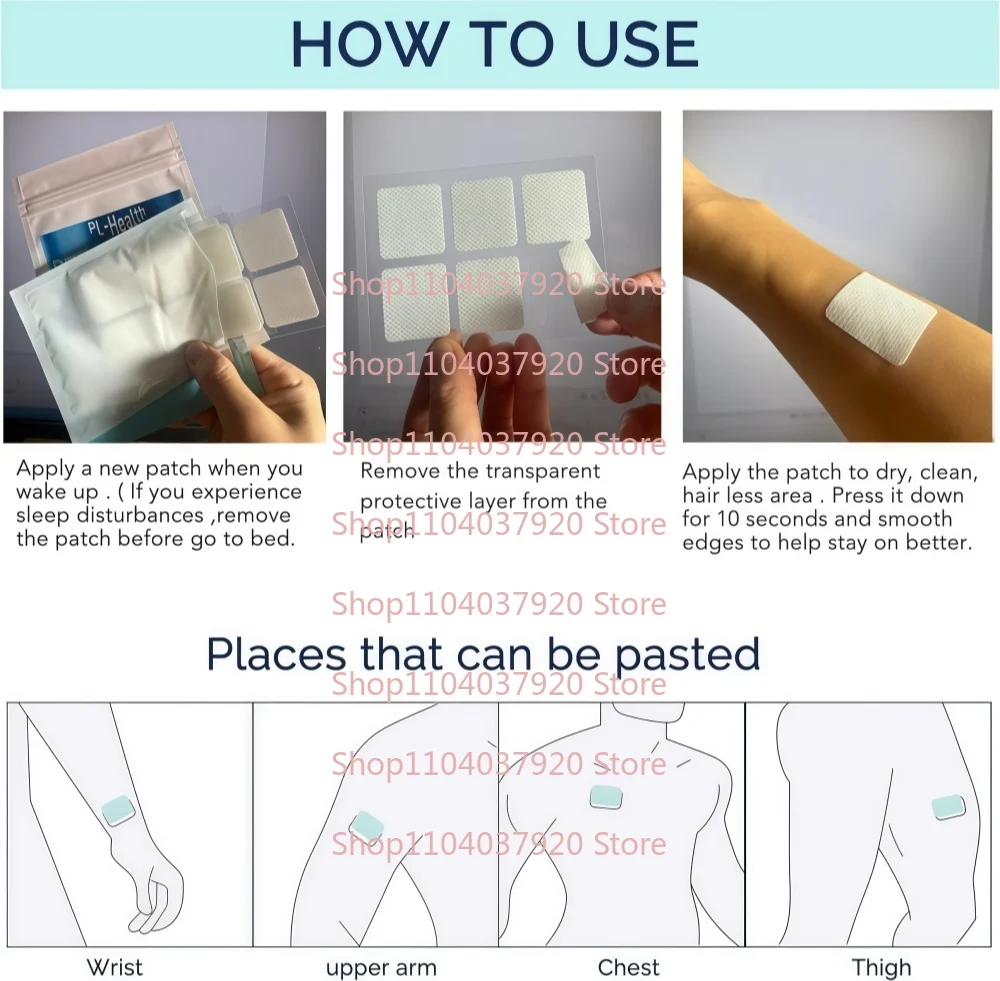 30 رقعة من المغنيسيوم جليسينات 4 في 1 معقدة عبر الجلد مع السترات ومالات وL-ثريونات لدعم النوم وصحة العضلات